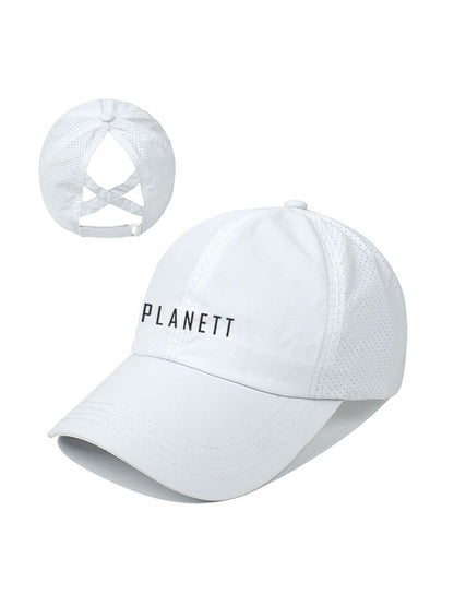 Ponytail Active White Cap