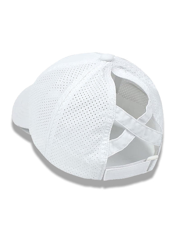 Ponytail Active White Cap