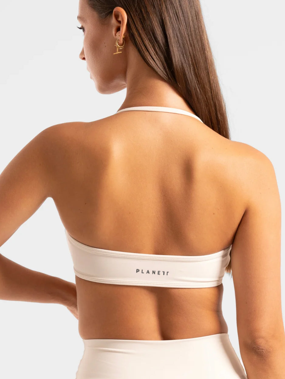 Off White Halter Crop - Activewear