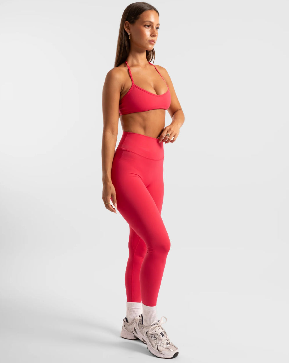 Raspberry Invisible Scrunch Leggings - Activewear