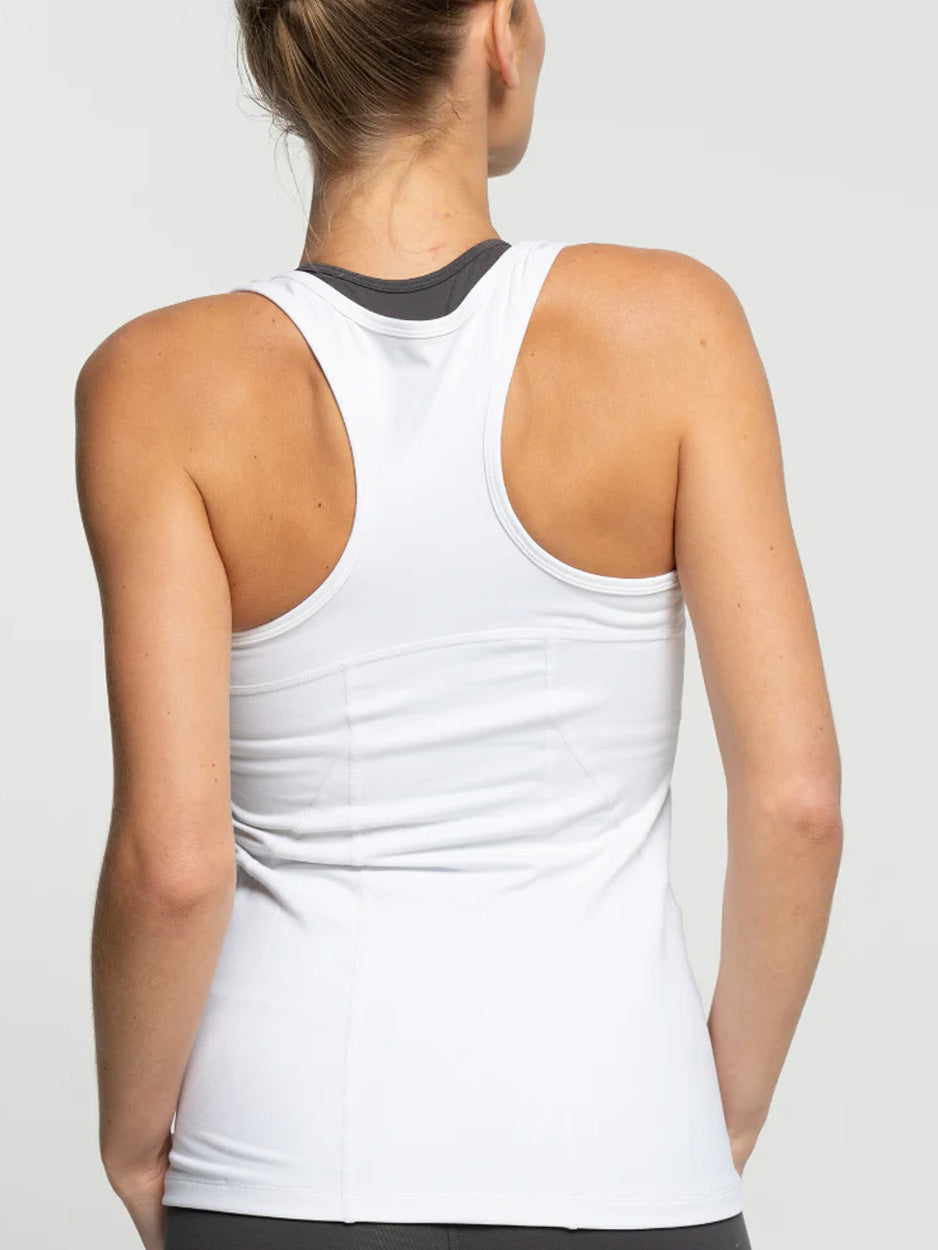 White Racer Crop - Activewear