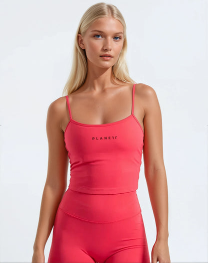 Raspberry Scoop Back Tank - Activewear