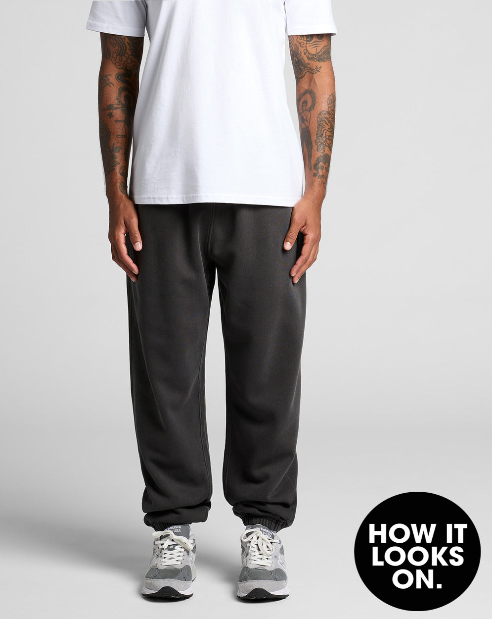 Black Relax Fade Track Pants