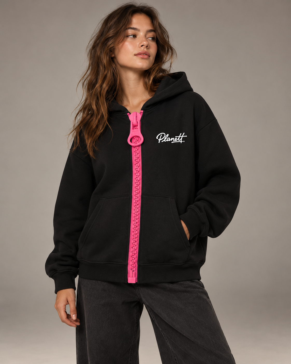 Chunky Zip Oversized Hoodie | Boxy
