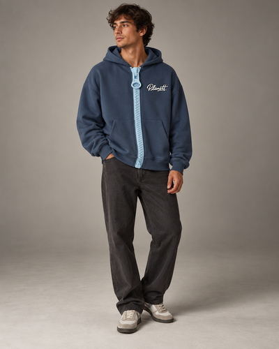 Chunky Zip Oversized Hoodie | Boxy