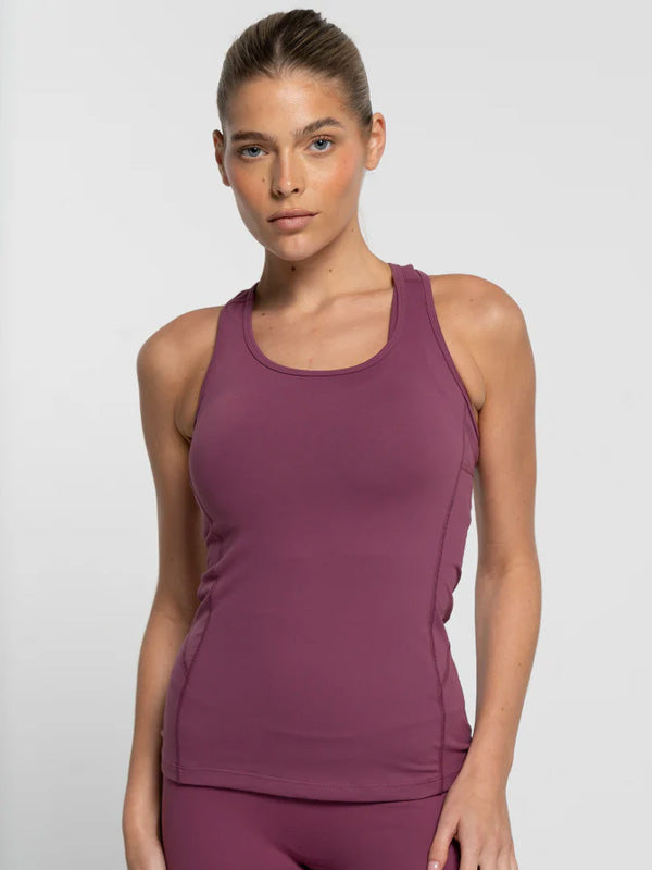 Merlot Racer Tank - Activewear