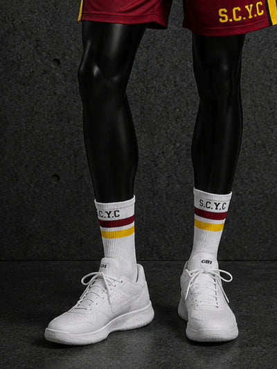 SCYC White Crew Socks