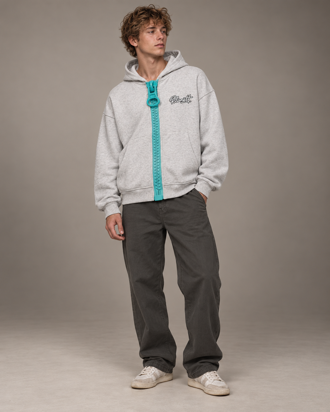 Chunky Zip Oversized Hoodie | Boxy