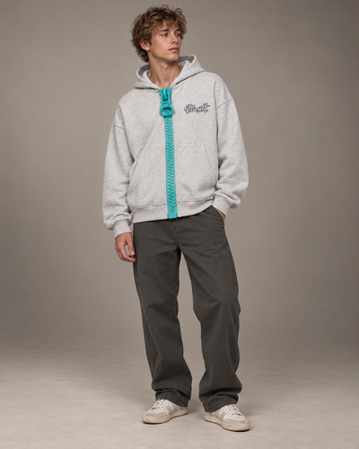 Chunky Zip Oversized Hoodie | Boxy