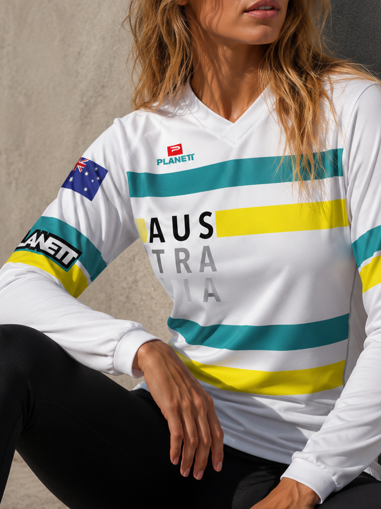 Womens Aust White Jersey