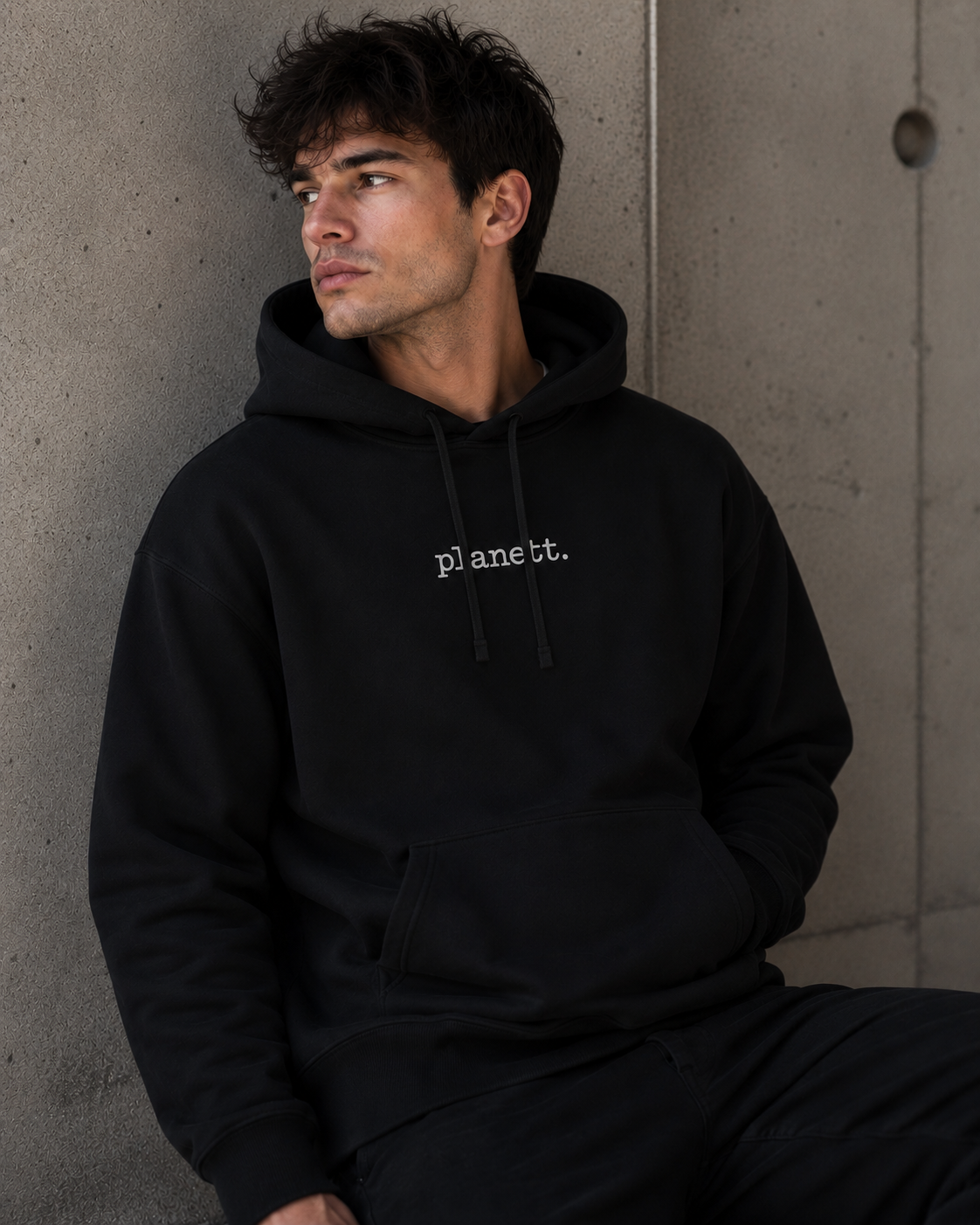 Black Oversized Heavy Hoodie