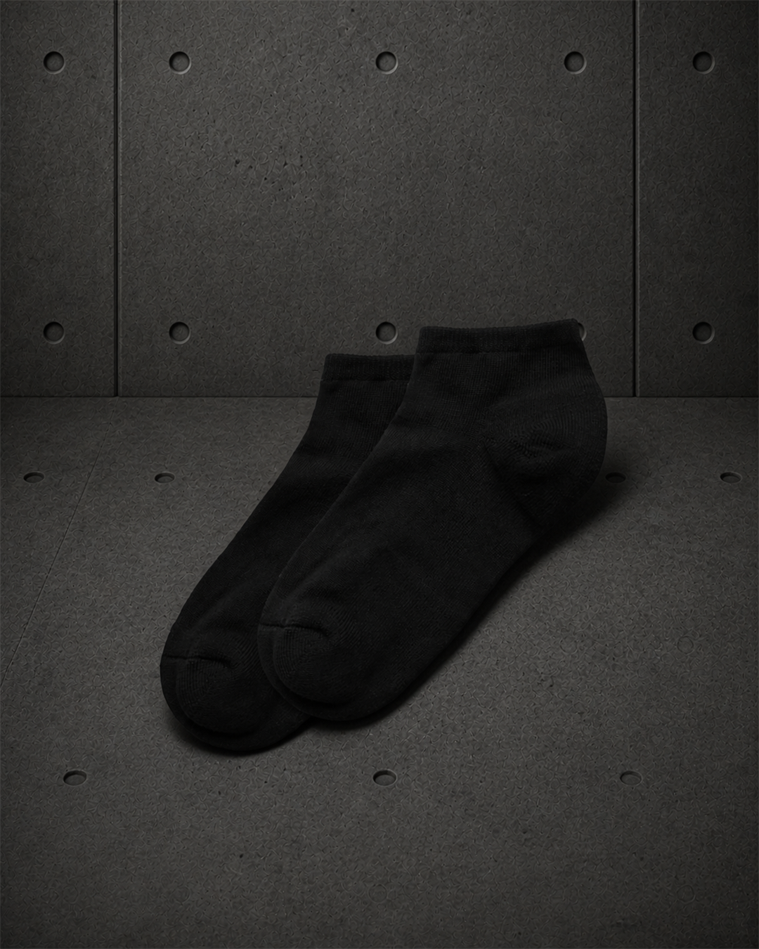 Ankle Socks (2 Pairs) 1204 blank product on dark industrial concrete background