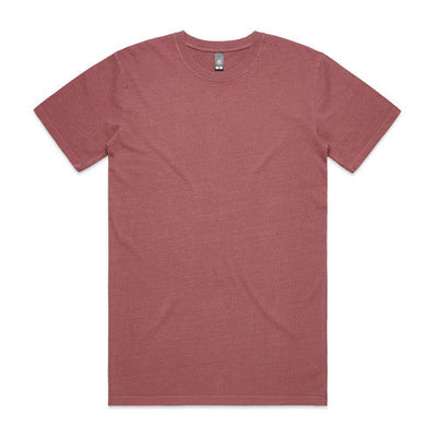 Dusty rose crew neck t-shirt with short sleeves and a relaxed fit, made of soft cotton.