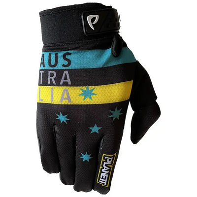 Black glove with Australian flag design.
