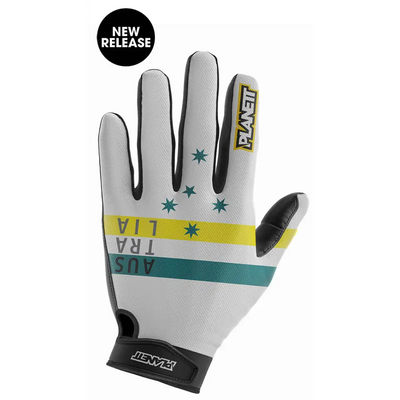 Australian flag-themed glove.