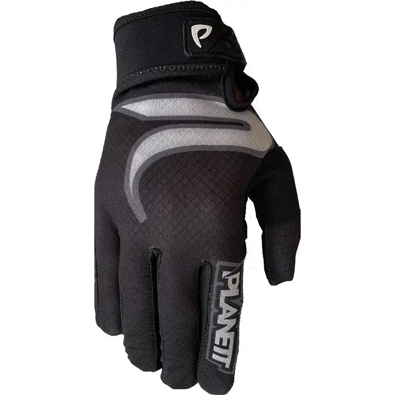 Black and gray cycling glove.