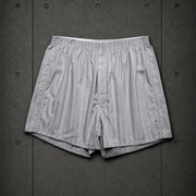 Boxer Fine Stripe Shorts 1216 blank product on dark industrial concrete background