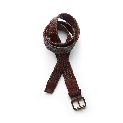 Braided Leather Belt 1405 - Brown