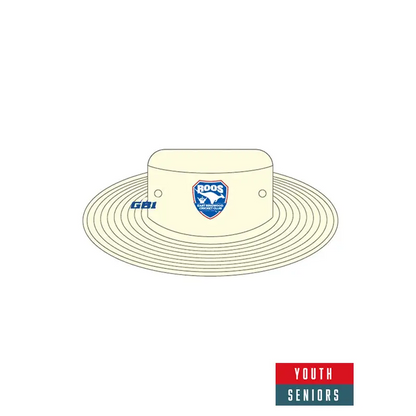 Beige sun hat.