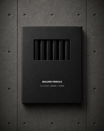 Builders Pencil 10 Pack 1508 blank product on dark industrial concrete background