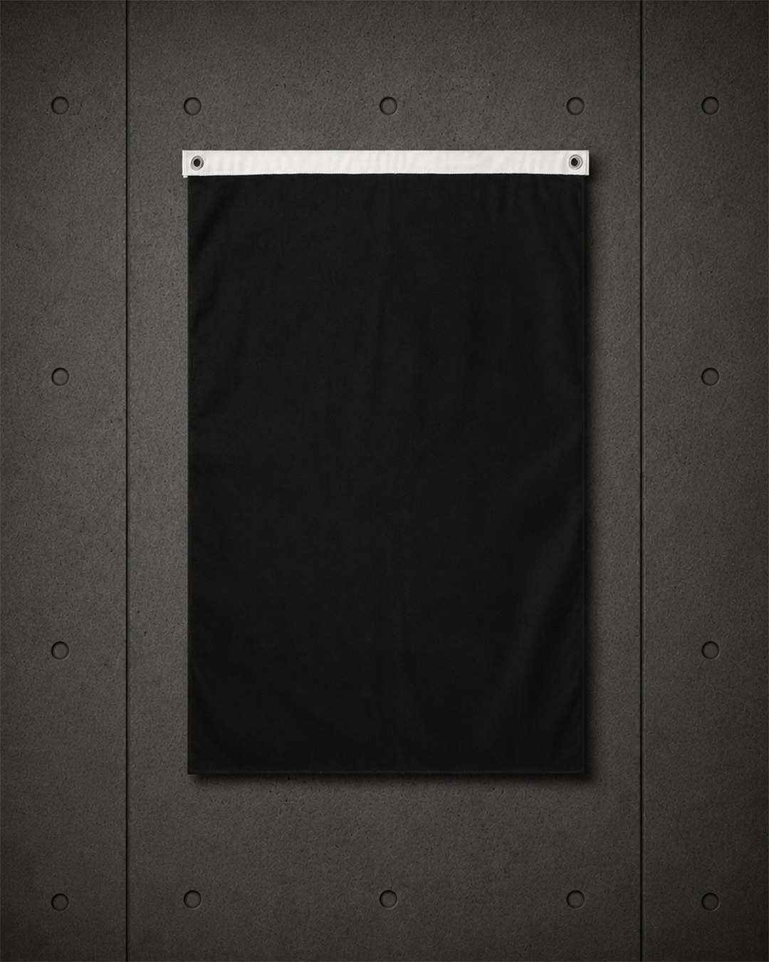 Canvas Large Flag 1519 blank product on dark industrial concrete background