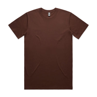 Brown t-shirt with short sleeves and crew neck, made of cotton.