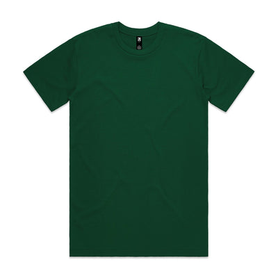 Dark green t-shirt with short sleeves and a crew neck, made of cotton.