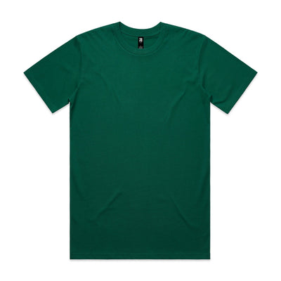 Green t-shirt with a crew neck and short sleeves, made of cotton.