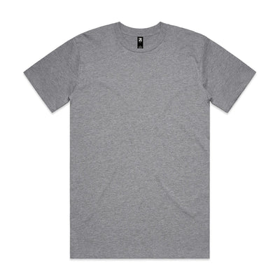 Heather gray crew neck t-shirt with a subtle texture and soft feel.