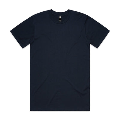 Navy blue henley t-shirt with short sleeves and a button placket.