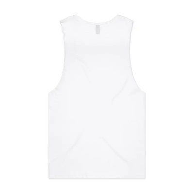 White sleeveless shirt.