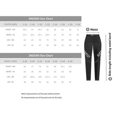 Pants size chart.