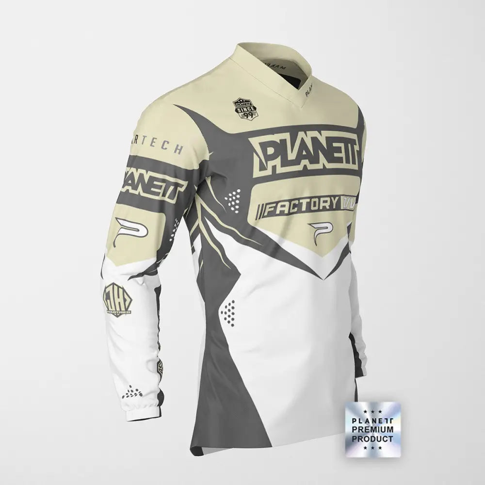 Long-sleeved motocross jersey.