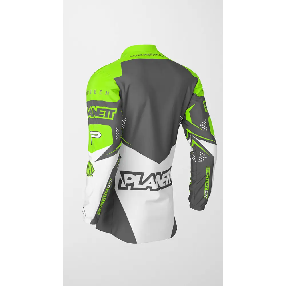Long-sleeved motocross jersey.