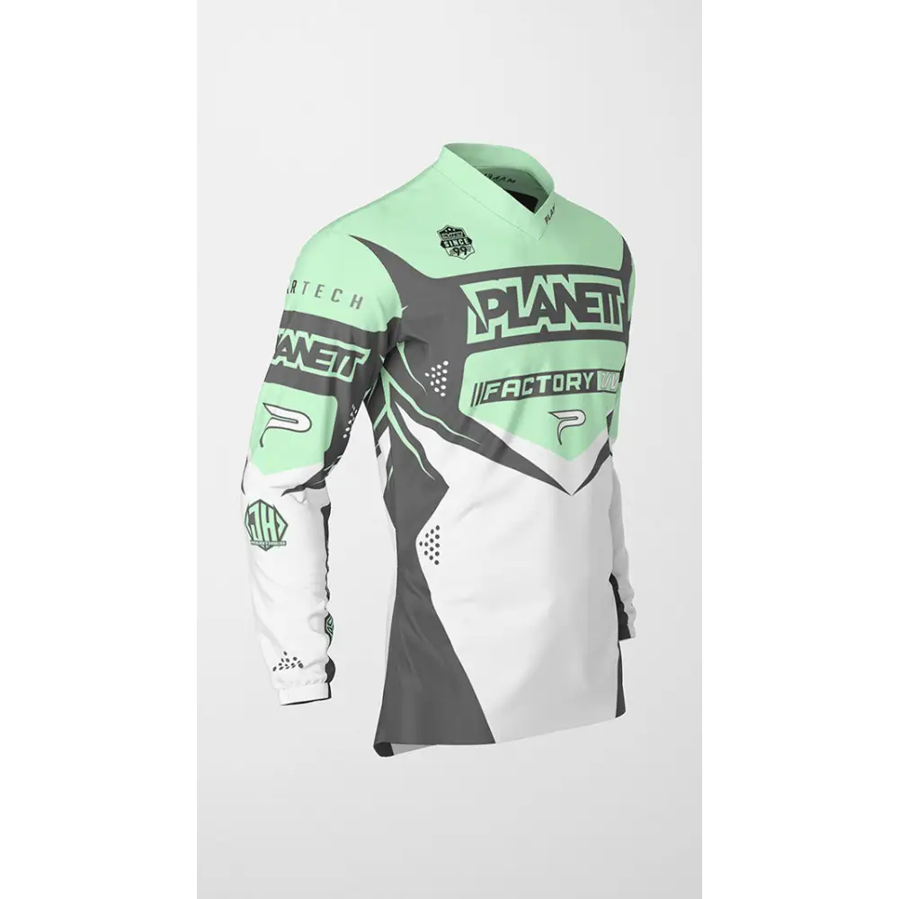 Long-sleeved motocross jersey.