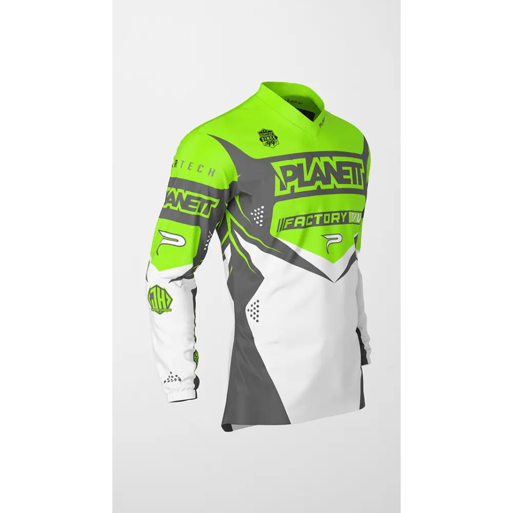 Long-sleeved motocross jersey.