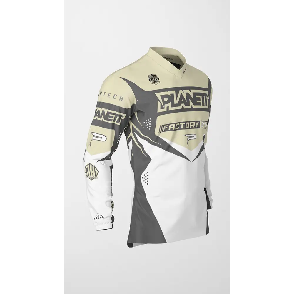 Long-sleeved motocross jersey.