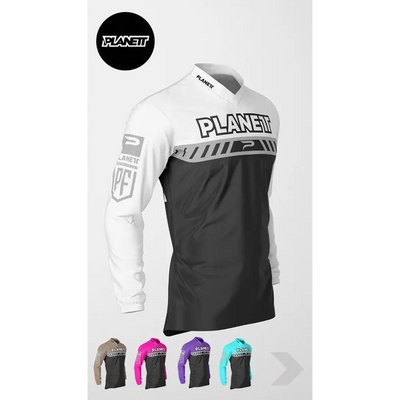 Long-sleeved motocross jersey.