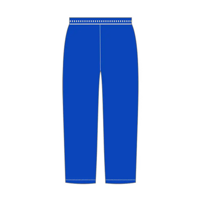 Blue athletic pants.