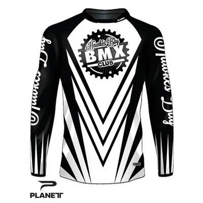 Black and white BMX jersey.