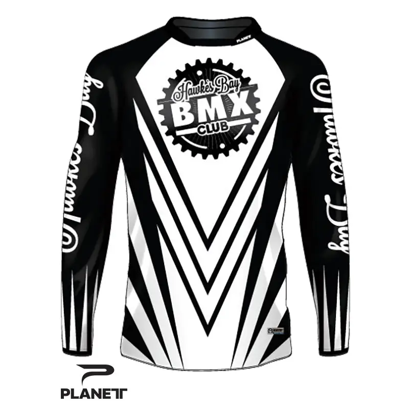 Black and white BMX jersey.