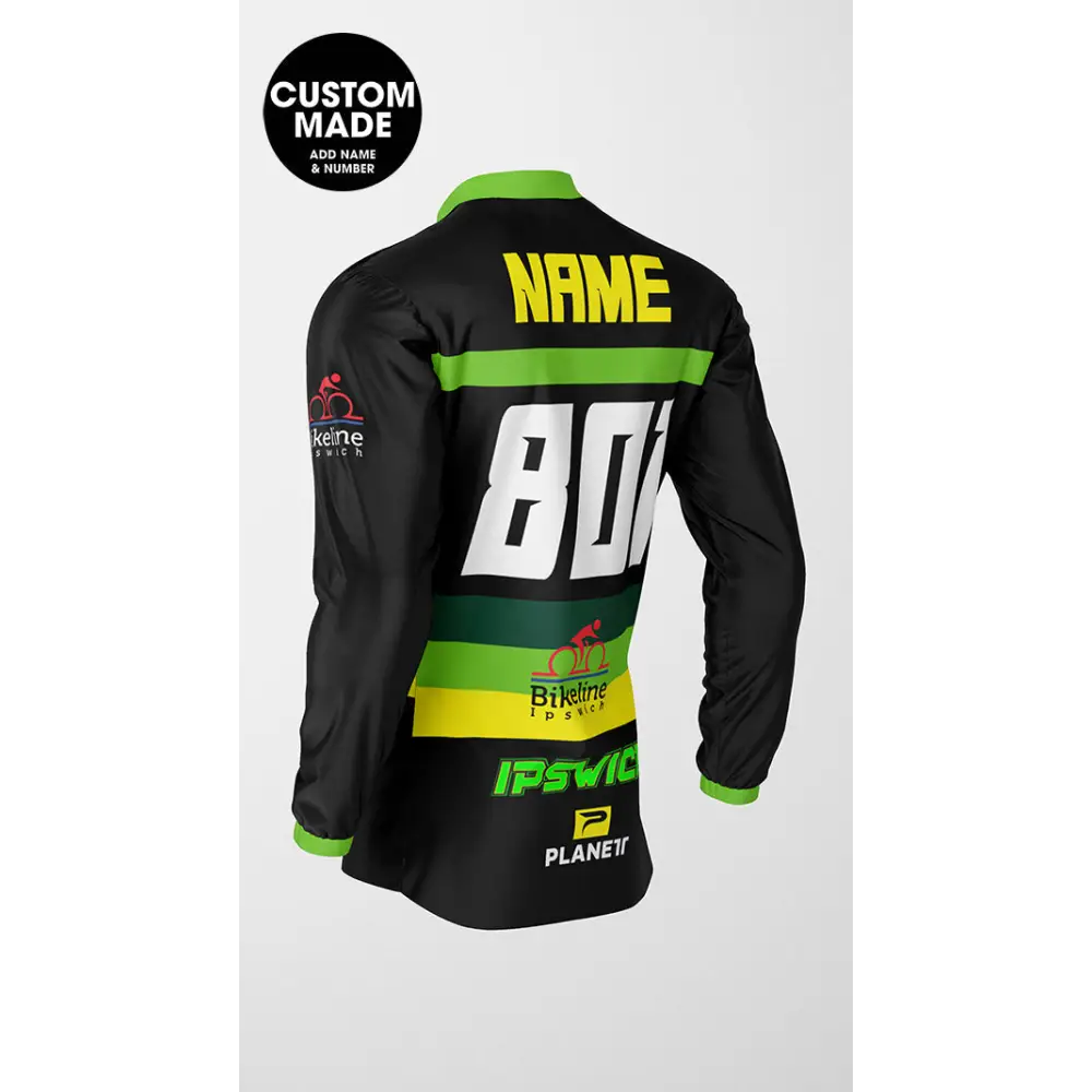 Customizable long-sleeved cycling jersey.