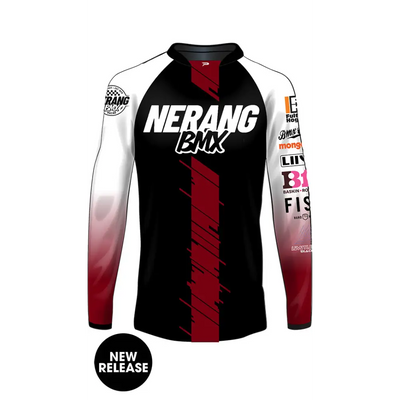 Nerang BMX long-sleeved jersey.