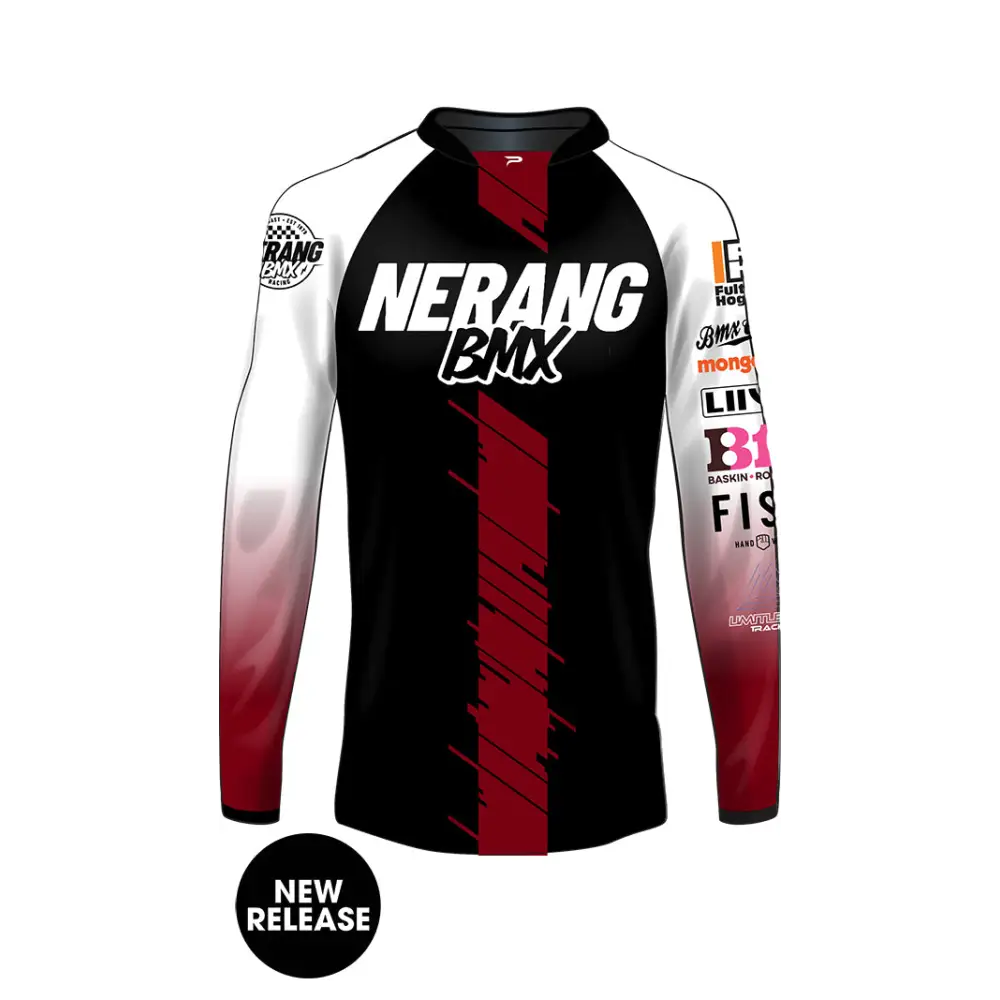 Nerang BMX long-sleeved jersey.