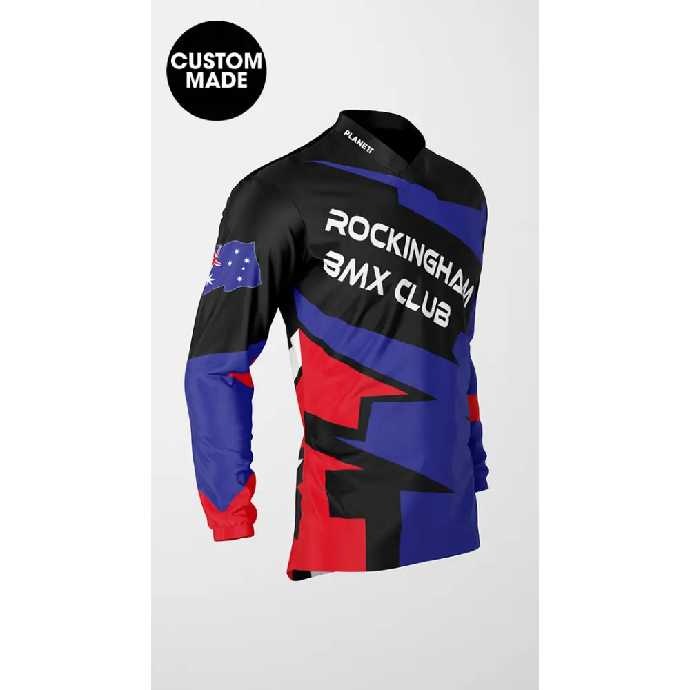 Custom-made BMX club jersey.