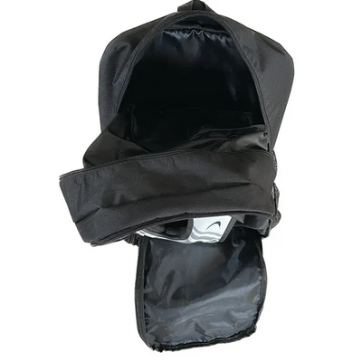 Black adidas backpack with padded compartments and adjustable straps.