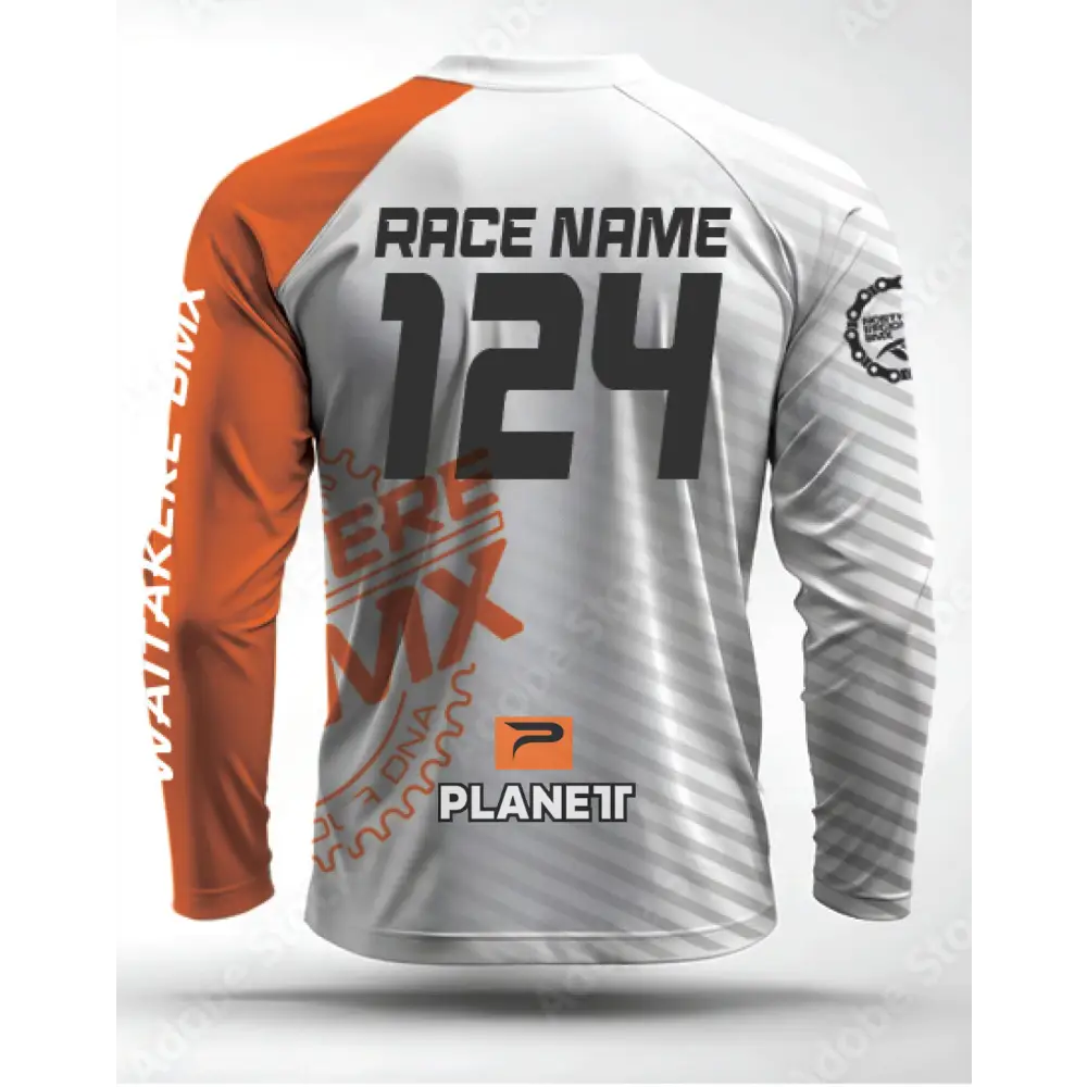 Long-sleeved racing jersey.