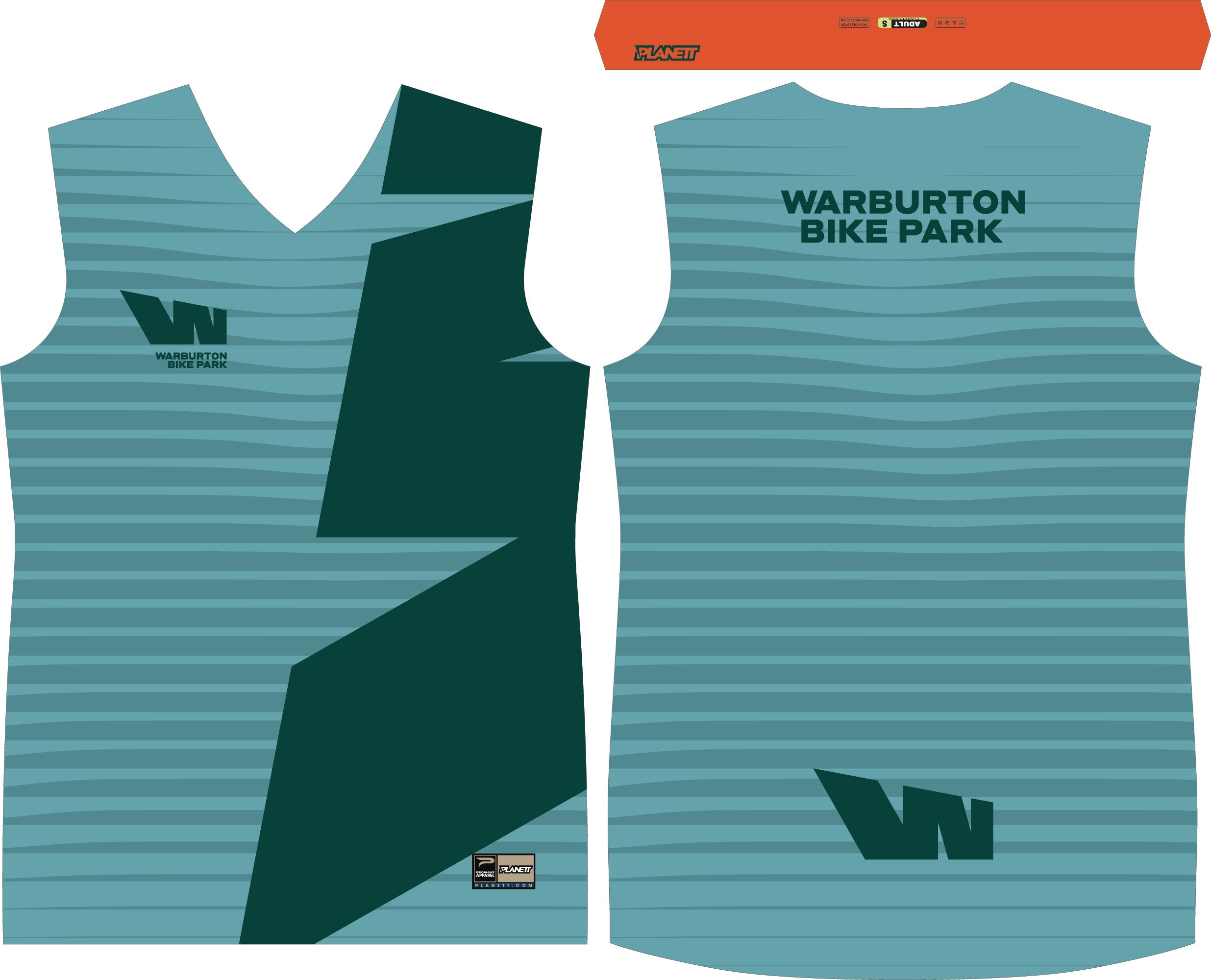 Sleeveless athletic shirt.