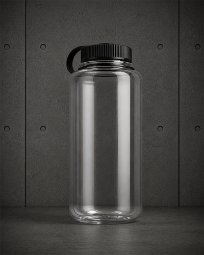 Drink Bottle 1501 blank product on dark industrial concrete background