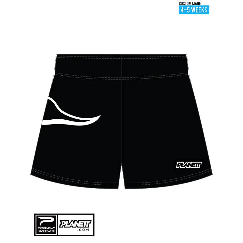 Black athletic shorts.